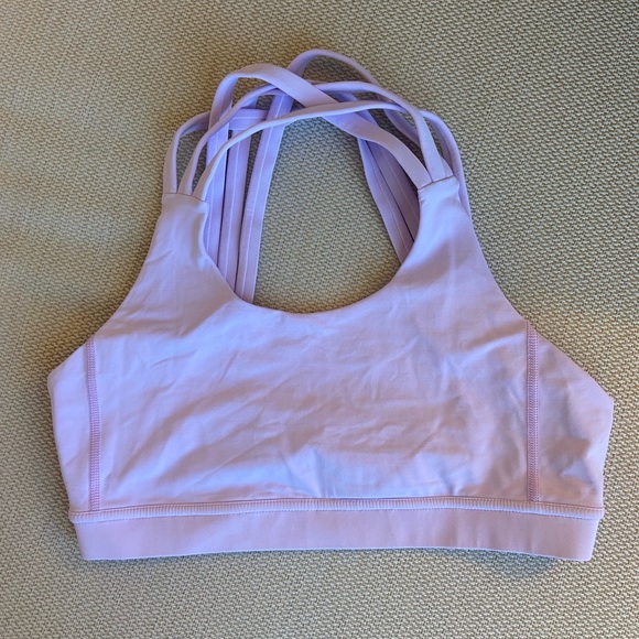 lululemon athletica Other - Lululemon Purple Strappy Back Open Sports Bra Size 8 Adjustable Band